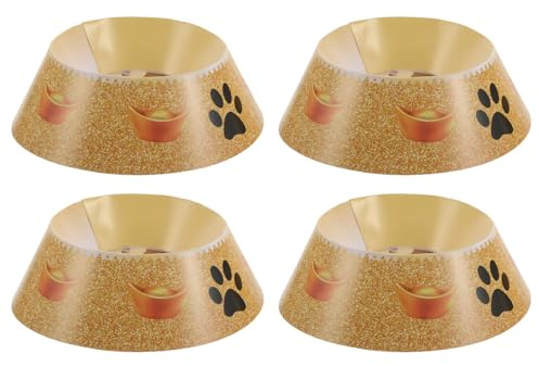 SMASOLO Bols en Papier pour Animaux de Compagnie, Lot de 4 Bols Funéraires Commémoratifs pour Chiens et Chats, Ornements Mémoriaux pour Cérémonie Funéraire, Souvenir D’Adieu pour