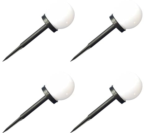 HOMOCONO Lámparas Solares LED para Exteriores 4 Unidades Luz Cálida y Sensor Ambiental para Decoración de Jardín en Suelo