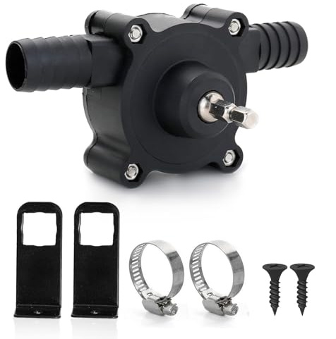 Portable Electric Drill Pump for Water & Liquid Transfer, Hand Drill Powered Water Pump for Diesel and Oil, Self-Priming Transfer Pump with Quick Pumping Performance for Home, Garden and Outdoor