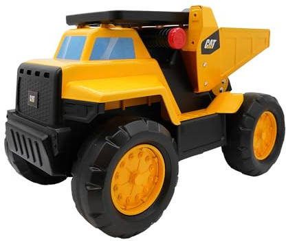 Cat Construction Toys, Play and Ride Steel Dump Truck, 2-in-1 Foot-to-Floor Rideable Toy Vehicle with Lights & Sounds, for Kids and Toddlers Ages 18 months