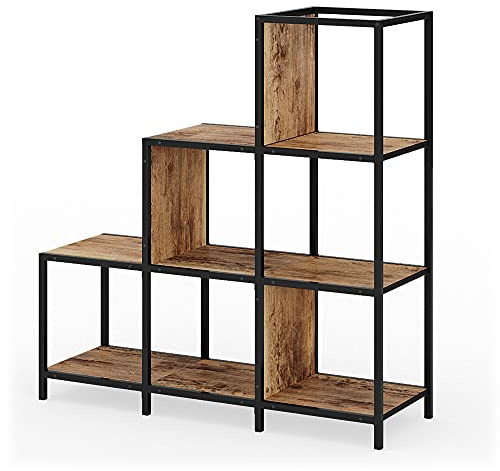 Vicco Raumteiler Fyrk, Antikholz, 90 x 92 cm | zur Raumtrennung oder als offenes Bücherregal einsetzbar
