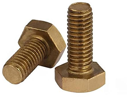 FEEIMOL Messing Sechskantschrauben Vollgewinde Maschinenschrauben M10x20mm (2 Stück)