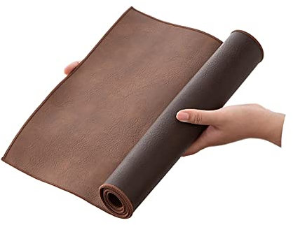 Accesorios for juego de té chino vintage - Mantel individual de cuero for el hogar, mantel impermeable for té, marrón (Tamaño: 50x30cm, 60x30cm, 80x33cm, 120x30cm, 100x50cm) ( Color : Brown , Size : 6