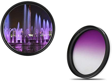 Filtro degradado profesional de 46 mm, color lila, graduado, 46 mm, dHD digital, color morado
