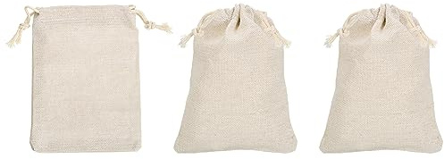 PATIKIL 20 x 15 cm myntväska för pengar, 3-pack bankinsättningsbyte transitväskor kassaväska med dragsko valutaväskor presentväska stil 1, beige