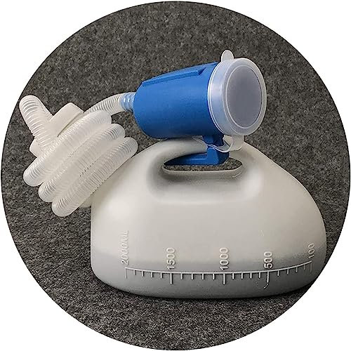 EPASHA Urinalflasche for Männer, Campingtoilette, Urinflasche, Urinalflasche for Männer, 2000 ml, Sammler mit 1,6 m Schlauch