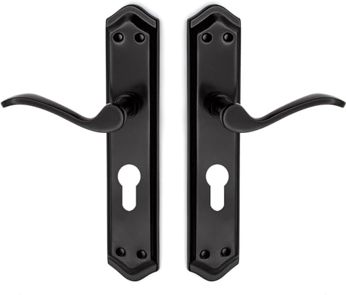 ARCO · Türdrücker-Garnitur · Schwarz matt · aus Aluminium (Schlüsselloch 85 mm)