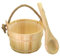 Fenteer Set di Accessori per Sauna, Sauna a Vapore, Spa Domestica, Secchio per Sauna con Mestolo