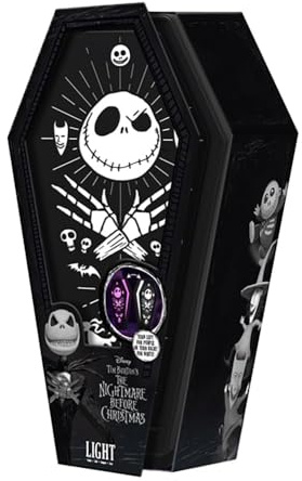 Paladone Nightmare Before Christmas Coffin Light Officially Licensed Disney Night Light Spooky Halloween Decor, Moody Accent with Two Light Colors, Idea Gift for Movie Fans