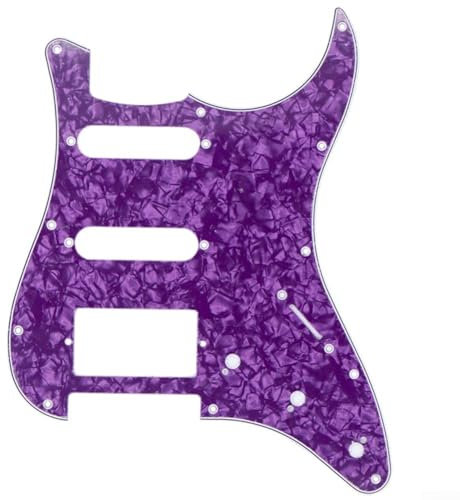 Passgenaues Pickguard für ST SQ E-Gitarren, 11 Befestigungslöcher (Purple Pearl)