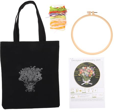 KONTONTY Stickerei Für Leinwandtasche Diy Kreuzstich Kit Für Anfänger Nähzubehör Dekorative Sticksets Nähset Für Canvas-taschen