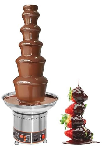 Fontana Di Cioccolato Da Cucina A 4-7 Livelli,Fontana Di Fonduta Di Cioccolato In Acciaio Inossidabile,Grande Fontana Di Cioccolato,Temperatura Regolabile Da 0 A 150 °C,Con Controllo Digitale,6tiers