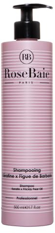 ROSEBAIE | Shampoing Figue de Barbarie et Kératine | Séborégulation Hydratation | Shampoing Sans Sulfate | Racines Grasses Pointes Sèches | Cuir Chevelu Qui Regraisse Vite | 500ml
