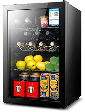 IUBGFTO Enfriador de Vino de 80 litros, refrigerador para vinos Zona de Temperatura Dual Compresor Refrigeración Partición Trapezoidal Sistema de Bodega simulado Almacenamiento de Vino Anti-UV