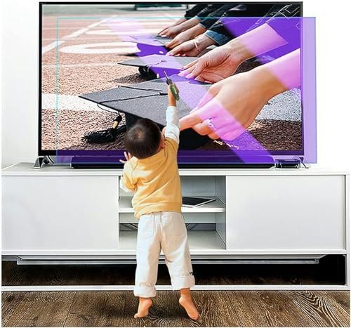 TV-Bildschirmschutz – Kratzfest/entspiegelt/blendfrei für 52-75-Zoll-Monitore – Blaulichtfilter reduziert Augenermüdung – für LCD, LED, 4K OLED und QLED, 70 Zoll, 75 Zoll (164,75Inches(1645x931mm)