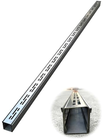 Copertura per griglia di scarico in acciaio inox, sistema di canali di drenaggio 7 x 5 cm, per terrazza, cortile, garage, vialetto, grondaie rettangolari e griglie fognarie