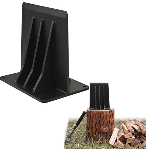 WujinJoy Kindle Cracker Log Firwood Splitter, Steel Manual Wood Splitting Wedge for Wood Stove Fireplace and Fire Pits