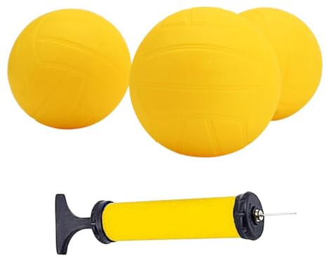 wueiooskj Palline di ricambio Spike, palline da gioco Roundnet per cortile, piscina, prato, spiaggia, 1x 3,5 pollici e 1x 5 pollici, Giallo, 3. pezzi