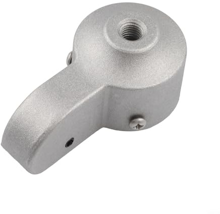 FUANA Stationäre Fahnenmast-LKW-Riemenscheibe, Aluminiumlegierung, Silberkappe für 5,1 cm Gartenflaggenmasten mit Edelstahlschrauben