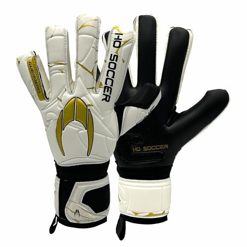 HO Soccer Guerrero One NG Golden Team, Guantes Portero, Unisex Niño, Blanco/Dorado, 4,5