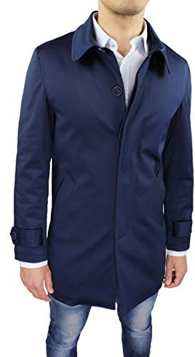 Soprabito uomo Class blu giaccone cappotto elegante formale