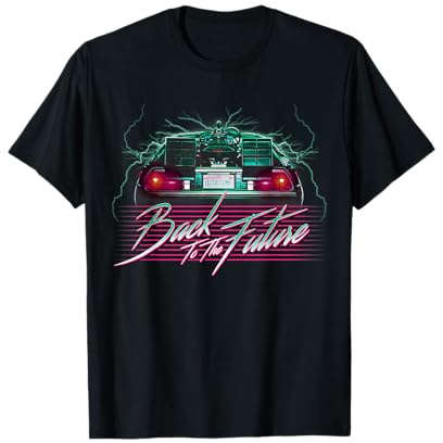 Back to The Future Retro Delorean Portrait T-Shirt