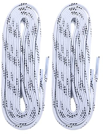 Abaodam - Lacci per scarpe professionali da hockey su ghiaccio, cerati, anti-congelamento, anti-frattura, per sport da sci, hockey (bianco, 96 pollici)