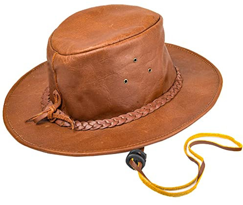 Hulara Leder Cowboyhut Herren Western Cowboyhüte für Herren Strapazierfähiger Herren Cowboyhut Handgefertigte Westernhüte für Herren Lederhüte für Damen