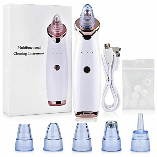 Derma Aspiratore Punti Neri 4 Testine Rimuovi Pori Viso Pulizia Facciale
