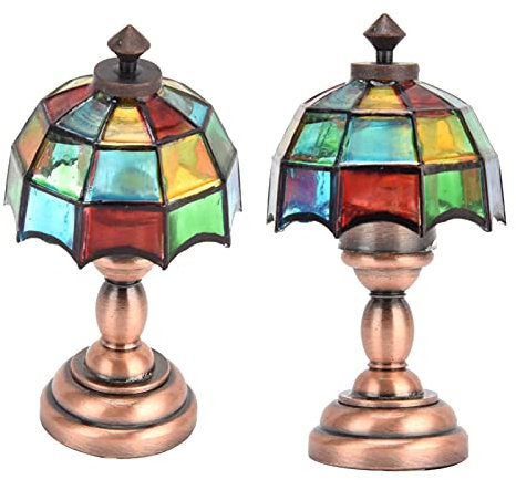 Puppenhaus-Lichter, LED-Tischlampe, batteriebetrieben, viktorianischer Maßstab, 1:12, Mini-Lampen, für Büro, Blumenlicht, Küchenzubehör, 37-teilig, 1 12