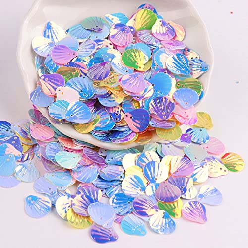 360 unidades lentejuelas concha,forma lentejuelas,manualidades sueltas,lentejuelas iridiscentes hechas a mano,cuentas color creativo para manualidades,decoración boda,13 mm,color mezclado