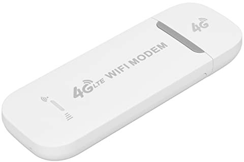 4G LTE USB Dongle with SIM Card Slot, Mini Pocket Mobile Hotspot Up to 150Mbps, Plug & Play, Supports 10 Devices, Portable WiFi for Tablet Laptop White