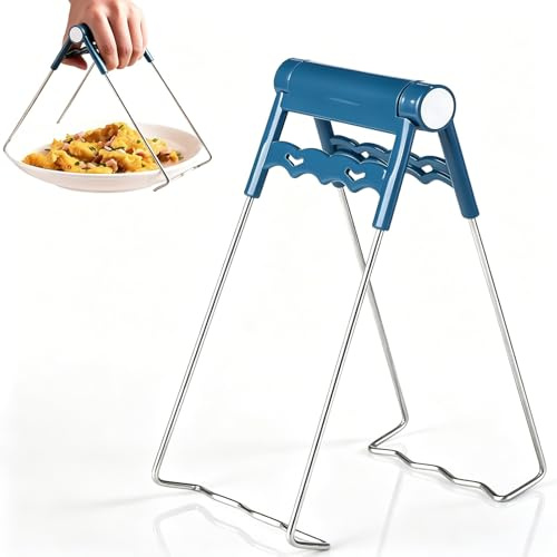 Hot Plate Gripper, Dish Plate Clip Plate Lifter Steamer Plate Gripper Tongs Metal Bowl Clip Holder Air Fryer Pans Gripper for Cooking