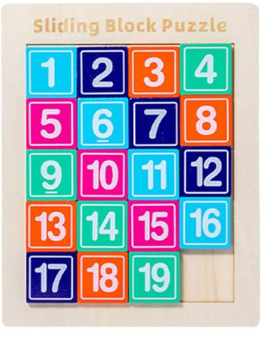Rompecabezas de números deslizantes para niños, Juego de Mesa de Rompecabezas Deslizante - Juego de Rompecabezas de Madera para niños,Juego de Rompecabezas de números con diseño de Figuras históricas