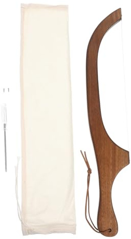 LALADEFIEE Holz Brotschneider Satz Mit Edelstahl Wellenschliff Toast Und Sauerteigbrotmesser Brotmesser Mit Ergonomischem Holzgriff Für Präzises Schneiden in Küche Und Backvorbereitung