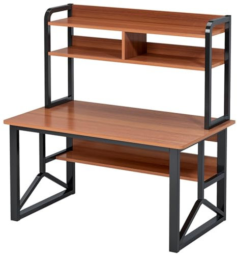 HPTHLY Computertisch Home Office Schreibtisch Multifunktionaler Studentenschreibtisch Bücherregal Kombination Home Einfaches Schlafzimmer Mietzimme,