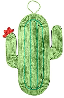 Windmilne Tiragraffi per Gatti a Forma di Cactus Tiragraffi per Gatti da Parete Corda in Sisal Verde 30 * 44 cm