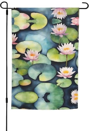 Bandiera da giardino con stampa di giglio nero, 30,5 x 45,7 cm, interessante bandiera da giardino, portico da cortile, bandiera per casa su entrambi i lati, decorazione da giardino