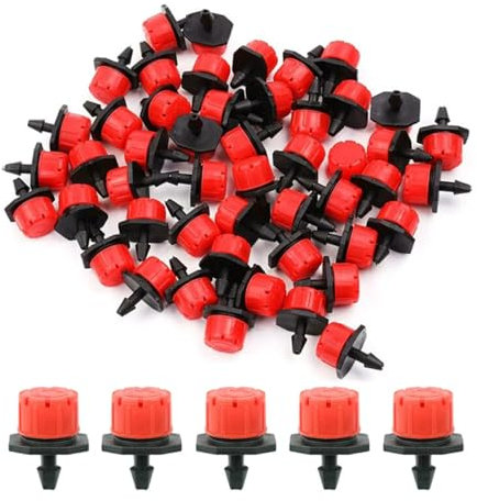 WUSJCOF 100 Pezzi Gocciolatore Irrigazione a Goccia Micro Sistema Automatico DIY, Tubo Gocciolanti Regolabili con Valvola e Filtro, Adatto per Giardino Orto e Piante