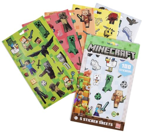 Packung mit 100 Minecraft Aufklebern