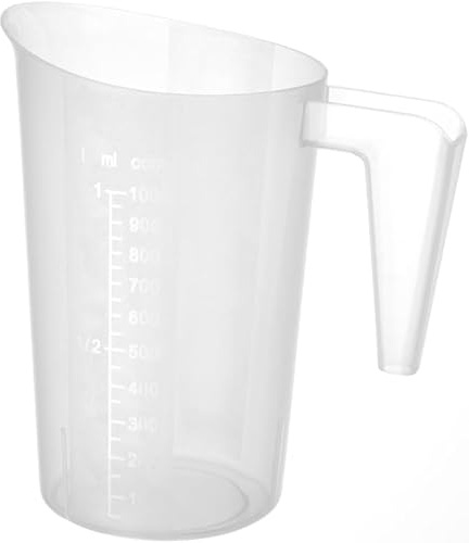 HENDI Caraffa graduata, impilabile, misurino con scala, 1L, ø124x(H)170mm, polipropilene