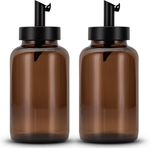 Koffs Design Lot de 2 sucriers avec doseur en acier inoxydable – Saupoudreuse imprimable individuellement pour sucre, graines, céréales – Pot à sucre moderne en verre avec protection UV – 300 ml