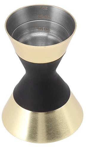 EOTRERANQ Cocktail Jigger, barra di misurazione a doppia faccia Jigger Resistente alla ruggine Delicato acciaio inossidabile for la casa(Gold Plated)