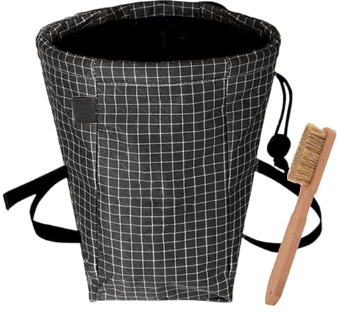 Rock Chalk Bag, Tragbare Gym Chalk Powder Pocket für Bouldern, Klettern, Gymnastik, Gewichtheben, Golf, Badminton, Leichte Halterung mit Kordelzugverschluss, Sicherer, Schneller Zugriff