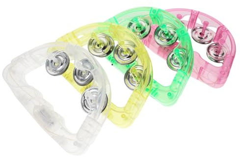 Toyvian 8stücke Hand-tamburine Percussion Instrumente Mit Led-lichtern Party-schlaginstrumente Für Konzerte Festivals Und Ktv-aktivitäten Einfach Zu Bedienen