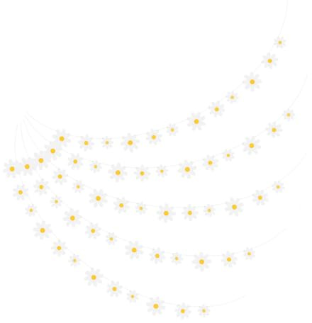 ADOCARN 5pezzi Striscione Margherite Per Decorazioni Festa Striscione Fiori Per Compleanni Bambine Decorazioni Floreali Per e Feste