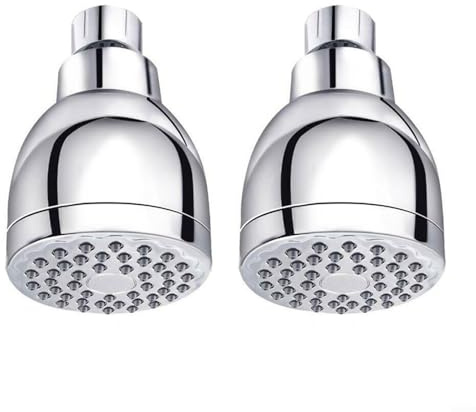 Soffione doccia fisso per bagno, soffione doccia a pioggia ad alta pressione con 41 ugelli a spruzzo, giunto a sfera in ottone regolabile, filtro dell'acqua, installazione senza attrezzi (2 pezzi)