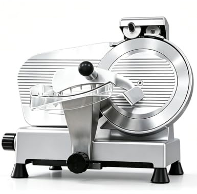 Toomidi Commercial Meat Slicer, Butcher Electric Food Slicer Cutter, 10 Inch Carbon Steel Blade, Adjustable Thickness 0-10mm,for Hard Cheese,Ham,Bread,Steak,Frozen Meat,for Commercial Use