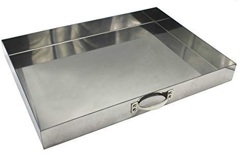 Grillclub massiver 2mm Edelstahl Aschekasten 62 x 40 cm/kein Kohlekasten ! | für z. Bsp. Grillkamin (67x40cm) Grill Rost Kamingrill / Grillclub / deutscher Fachhändler
