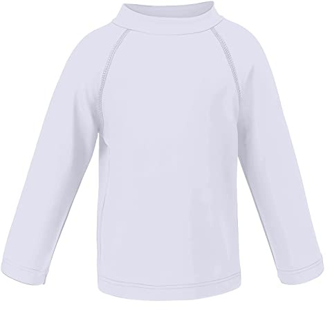 LACOFIA Traje de baño Infantil Camiseta de baño de Manga Corta para niños Rashguard con protección Solar Secado rapido